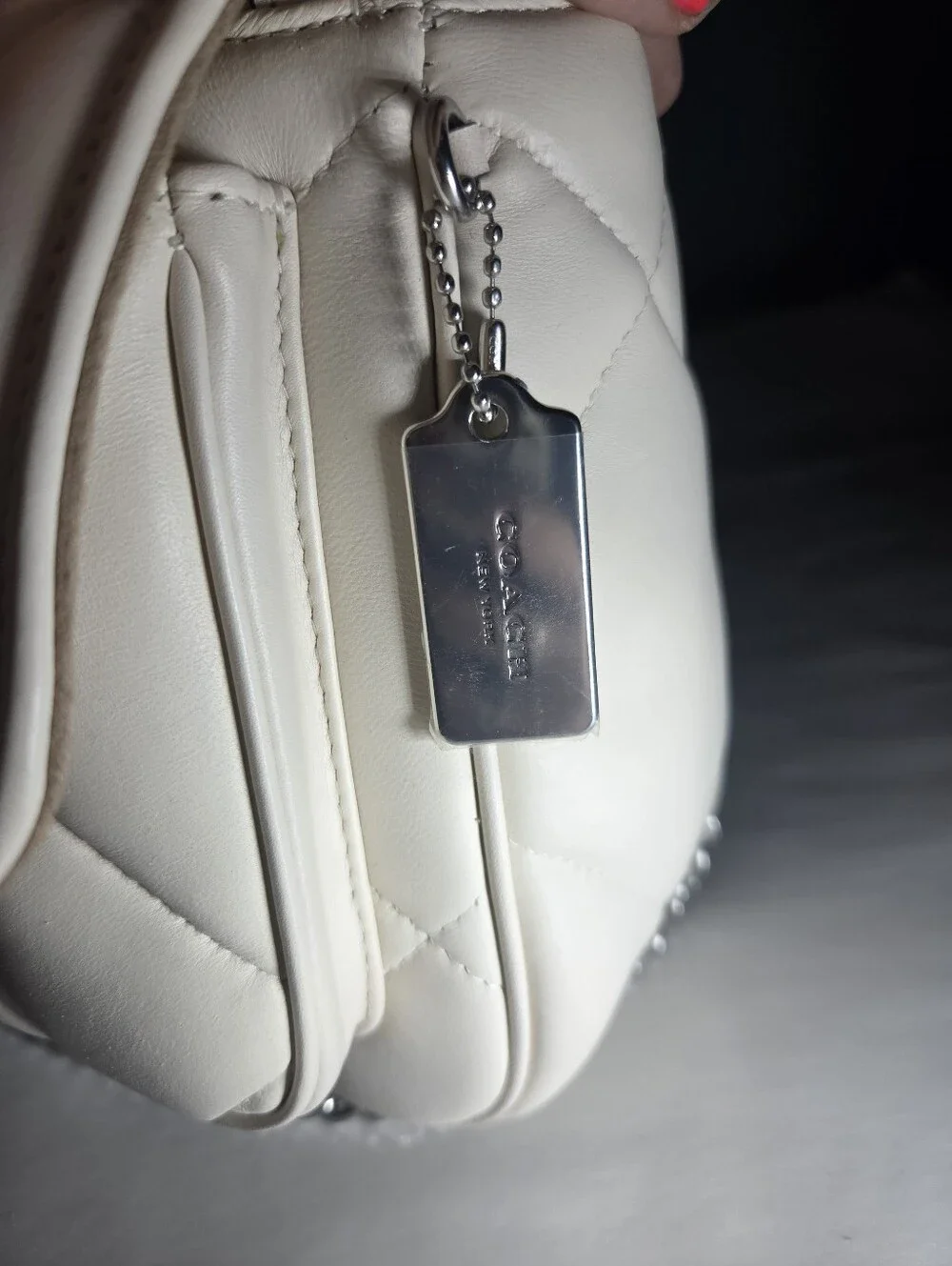 New Coach Klare puffy cream bag